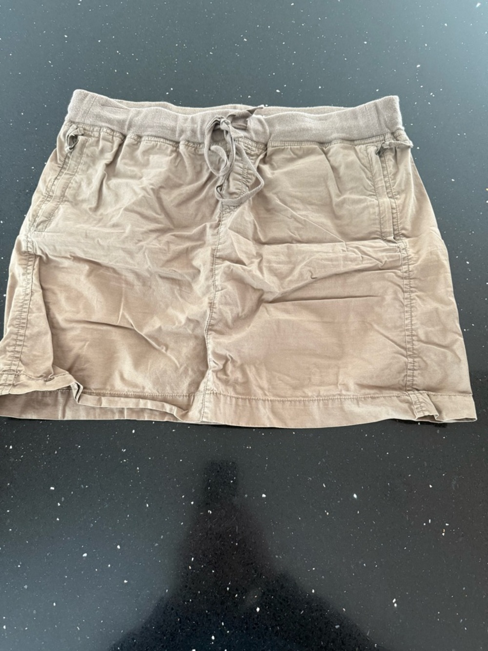 LOFT Casual Drawstring Mini Skirt in Brown - Picture 3 of 6